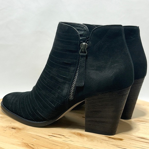 PAUL‎ GREEN Malibu Sliced Zip Chunky Black Nubuck Sisal Ankle Bootie - Size 6 - Picture 6 of 10